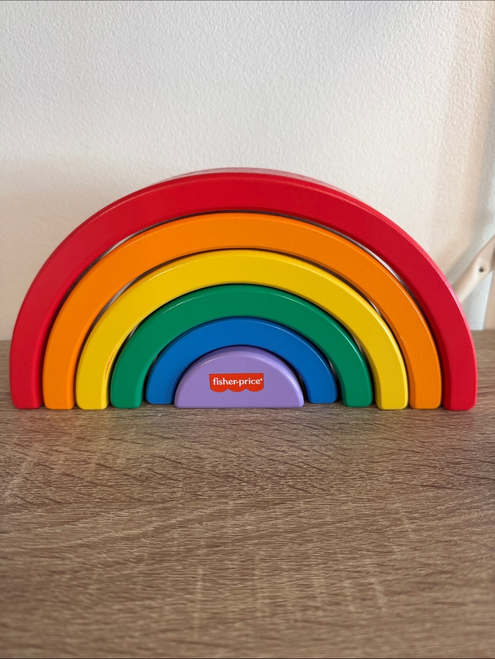 Fisher Price Wooden Stacking Montessori Rainbow